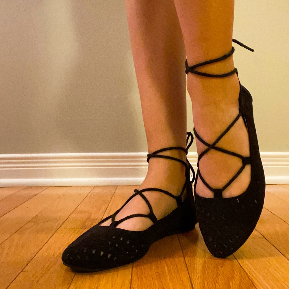 Sandales chic en suède noir - 5.5